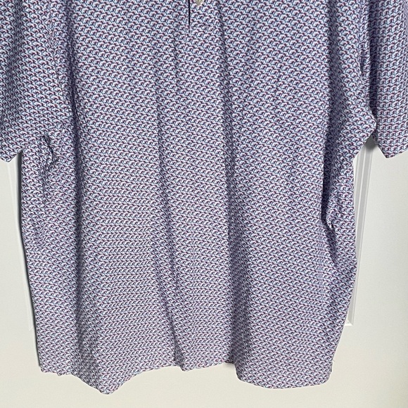 Peter Millar Men’s Birds of Paradise Aqua Cotton Polo Shirt - 35368 - Picture 5 of 13